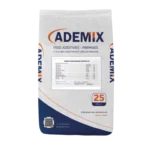 ADEMIX VITAMIN BROILER FINISHER 25 kg bag, a vitamin premix supplement for maximizing broiler chicken weight.