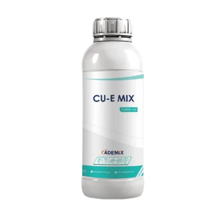 CU-E MIX liquid bottle (1000 ml), a vitamin and mineral supplement for boosting fertility and immunity in livestock and poultry.
