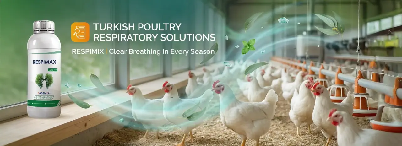 RESPIMAX 1000 ml bottle by AdemixVET for poultry feed additives