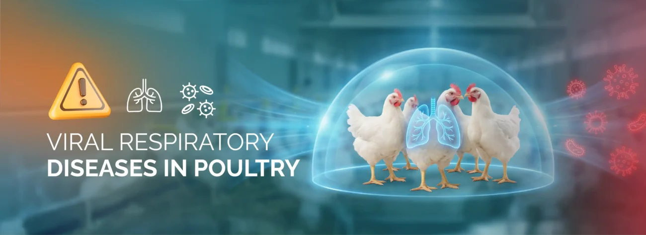 Protection of poultry from viral respiratory diseases and pathogens.
